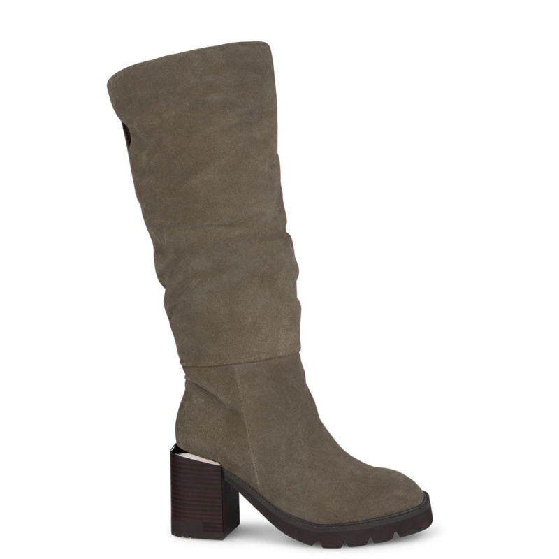 Bottes à Talons Alma En Pena Cuir Bleu Marine Femme | ZHT-51866283